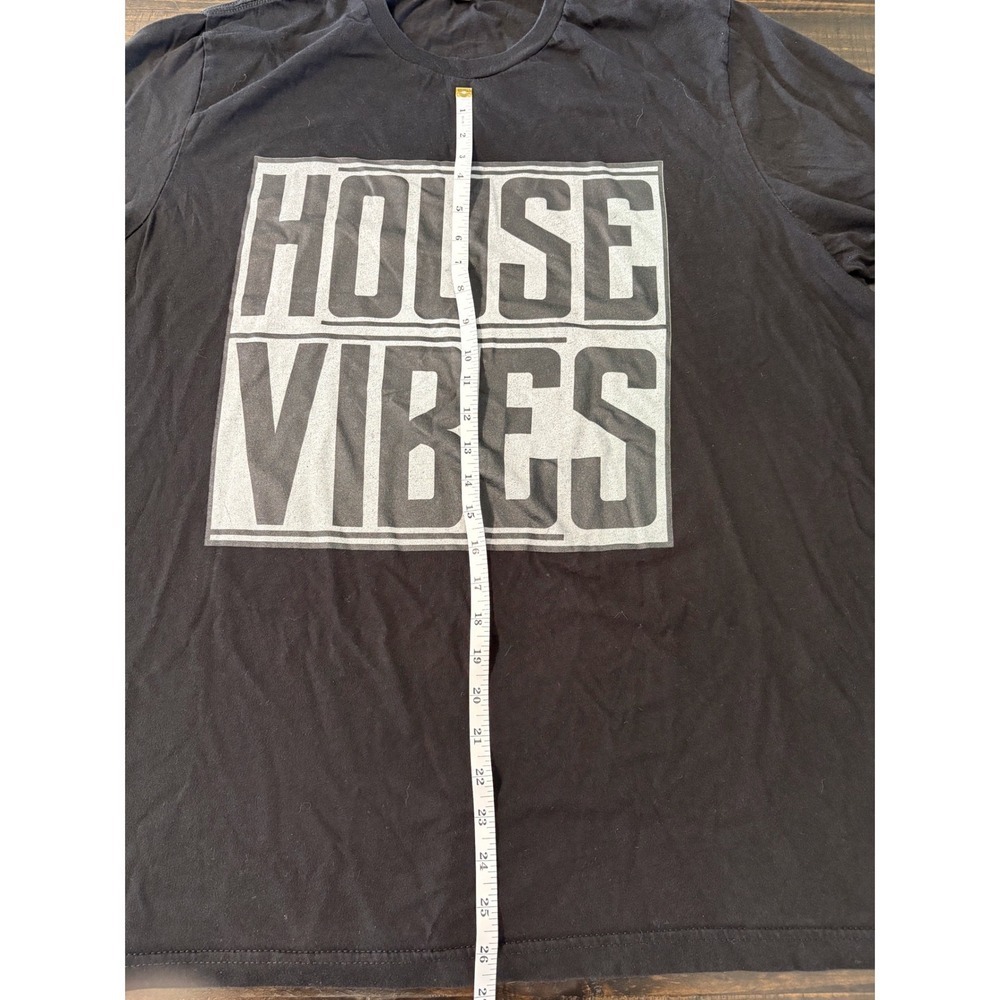 Bella Canvas Mens 3XL House Vibes Graphic T-Shirt Black Short Sleeve Tee - Picture 2 of 3